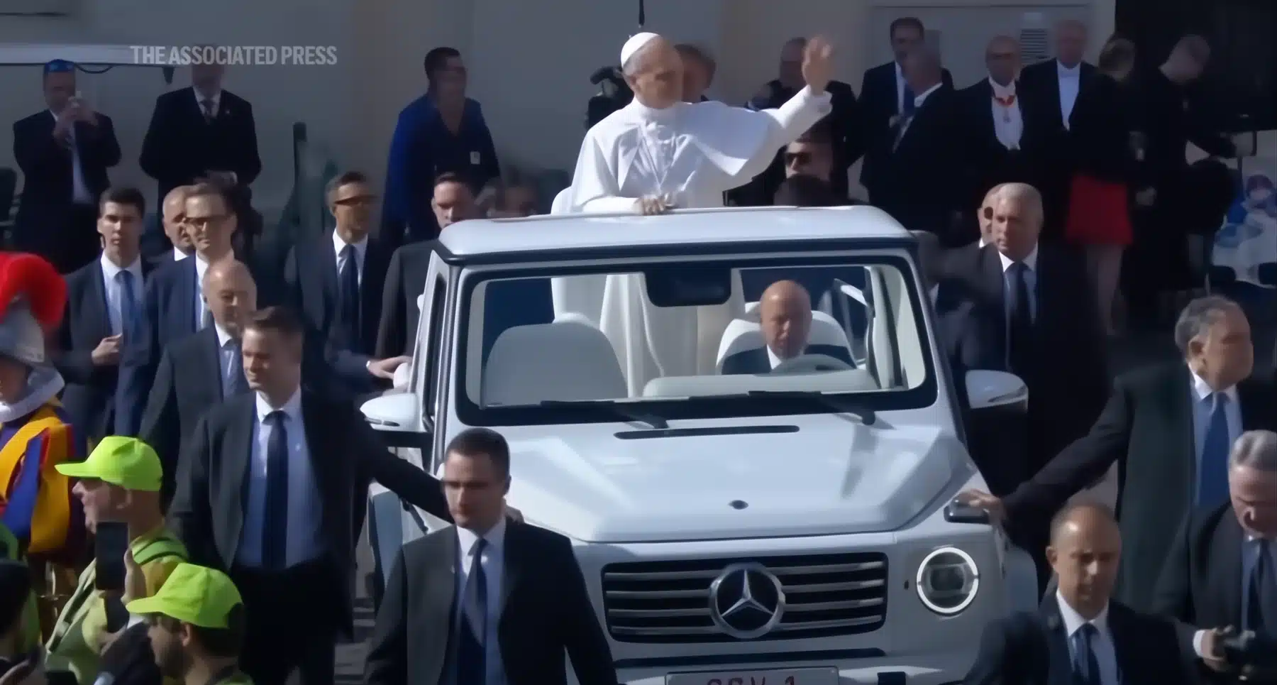 Pope Leo XIV’s electric popemobile