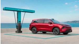 BYD ATTO 8 seven-seat electric SUV unveiled at the 2026 Paris Motor Show