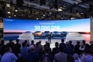 Changan NEVO Q05 on display at the Paris Motor Show 2026