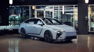 Lexus ES500e electric executive saloon exterior