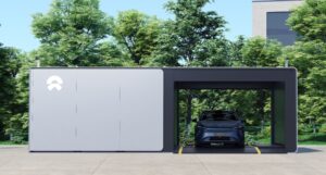 Nio Power Swap station for automatic battery swaps
